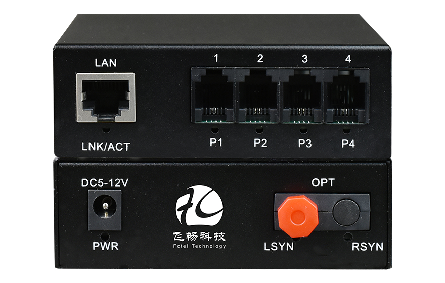 飛暢科技-4路電話（RJ11）+1路百兆以太網 電話光端機